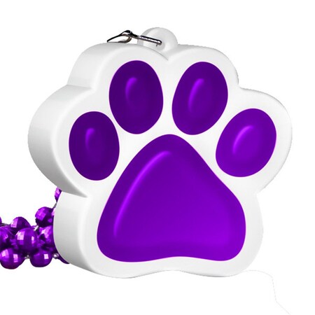 Endgame Light Up Purple Paw Print Charm Necklace EN1510408